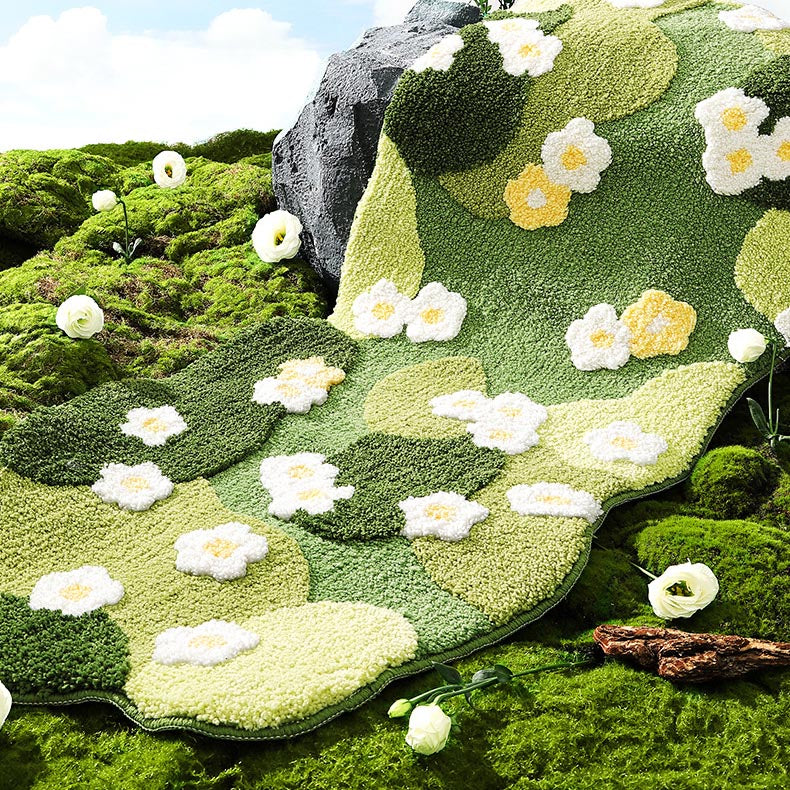 60x160cm Luxury Flower Runner Moss Rug 3d Tufted Tropical Kids play mat,moss rug,bath mat cute bathroom decor