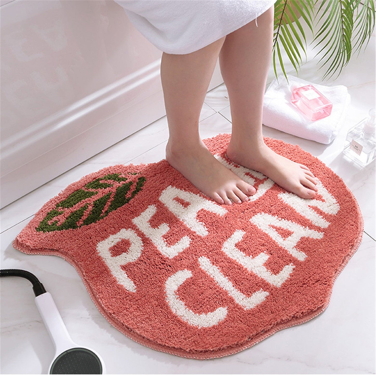 Lemon bath mat colorful cute decor bathroom rug
