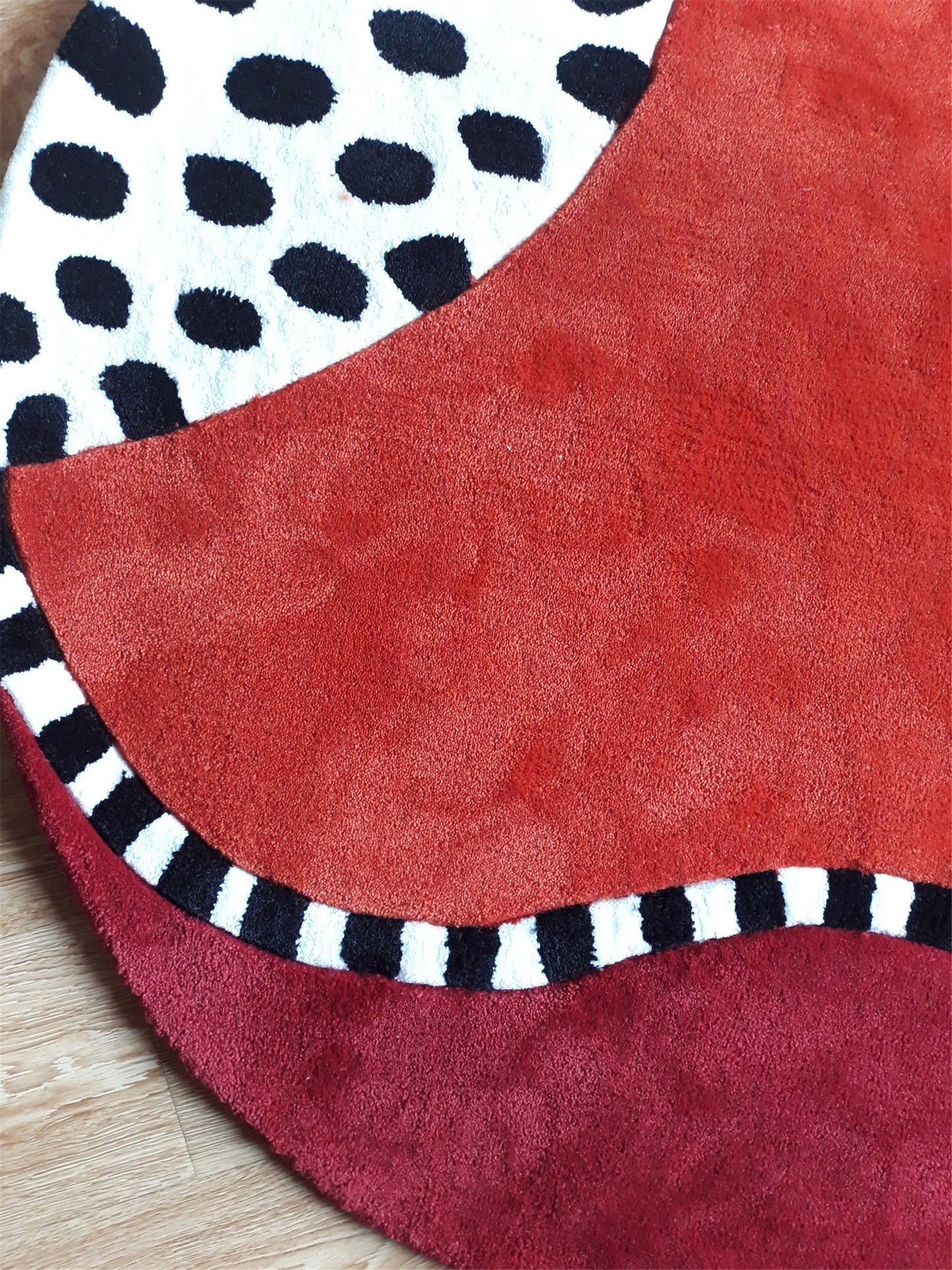 Hand Tufted Round Area Rug,Thick Floor Rug Carpets,Living Room Decor