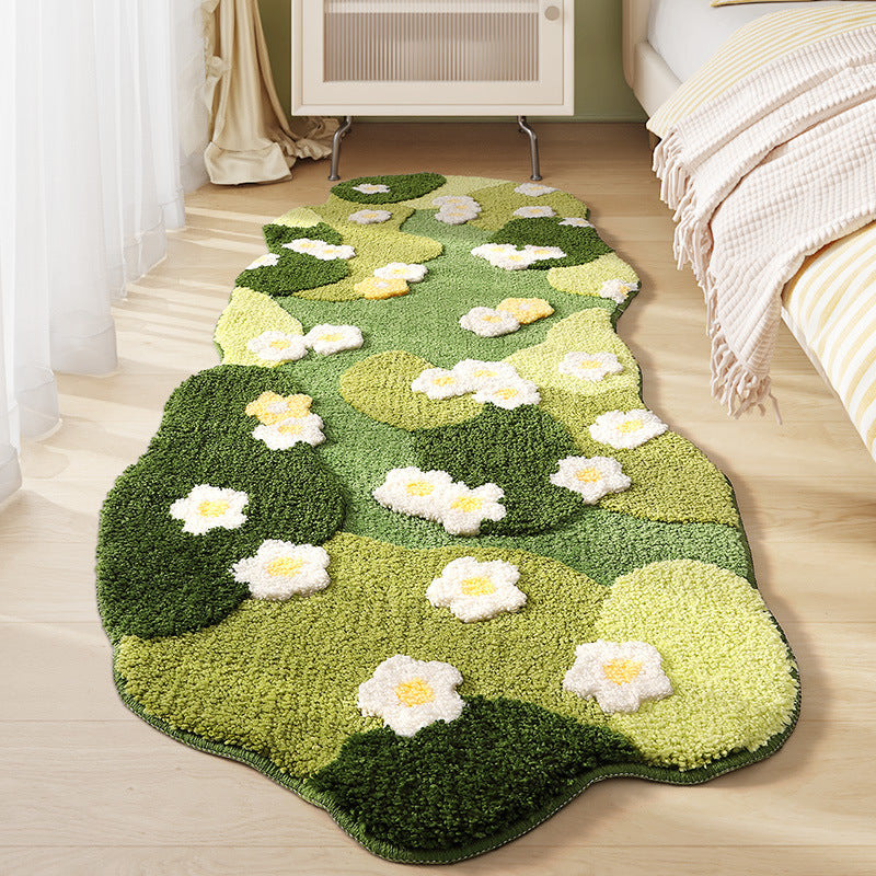 60x160cm Luxury Flower Runner Moss Rug 3d Tufted Tropical Kids play mat,moss rug,bath mat cute bathroom decor