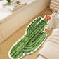 Cactus shape bath mat colorful cute bathroom decor