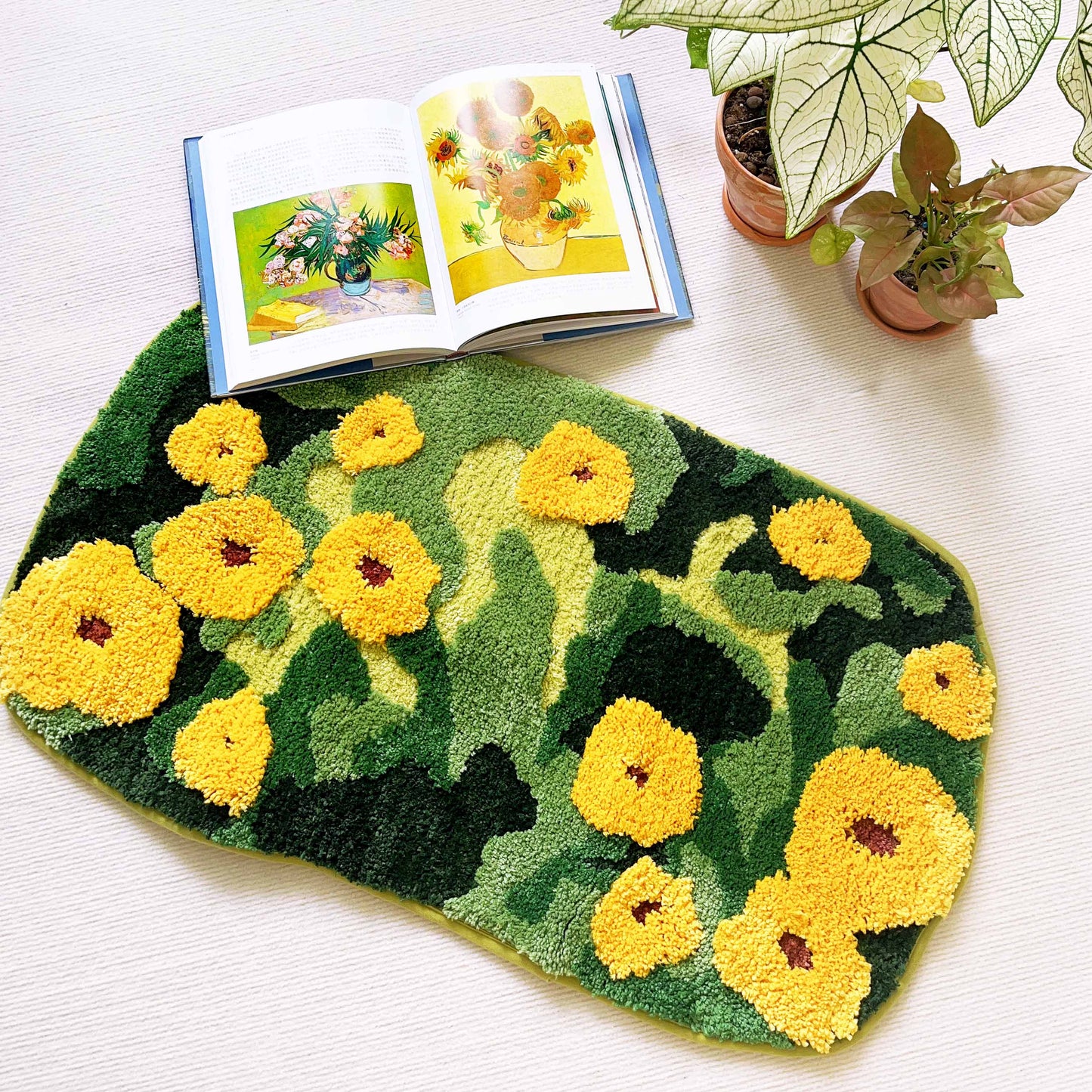 Luxury Moss Rug 3d Tufted Tropical Flower mat,moss rug,bath mat cute bathroom decor