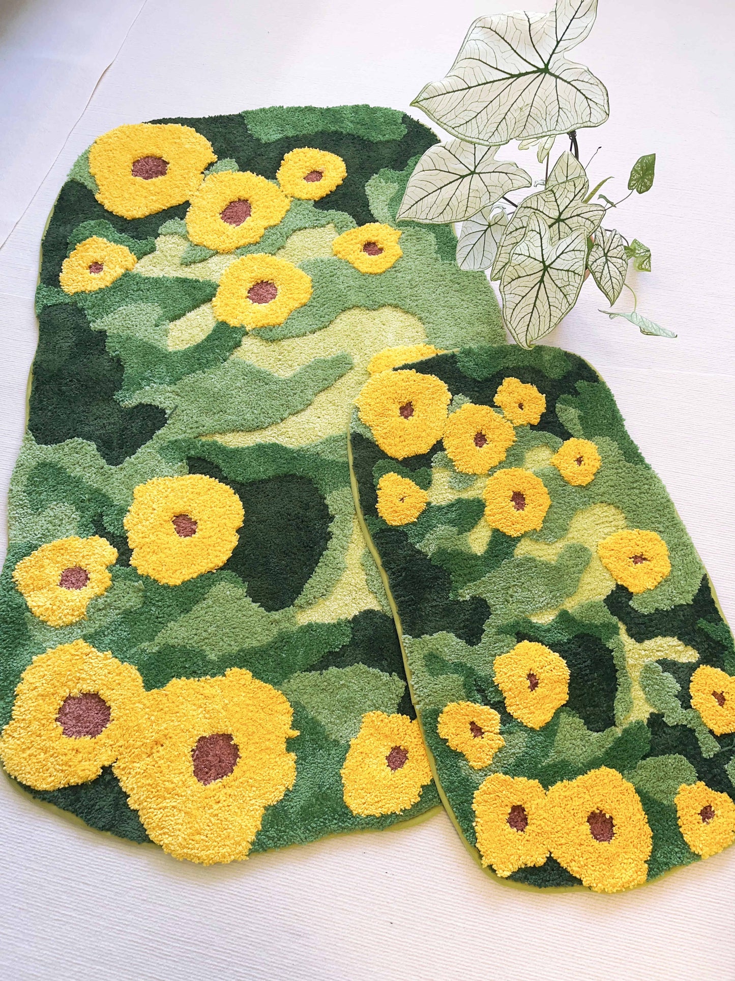 Luxury Moss Rug 3d Tufted Tropical Flower mat,moss rug,bath mat cute bathroom decor