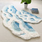 Soft Shag 3D Stereo Wave Moss Bedside Rug