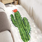 Cactus shape bath mat colorful cute bathroom decor