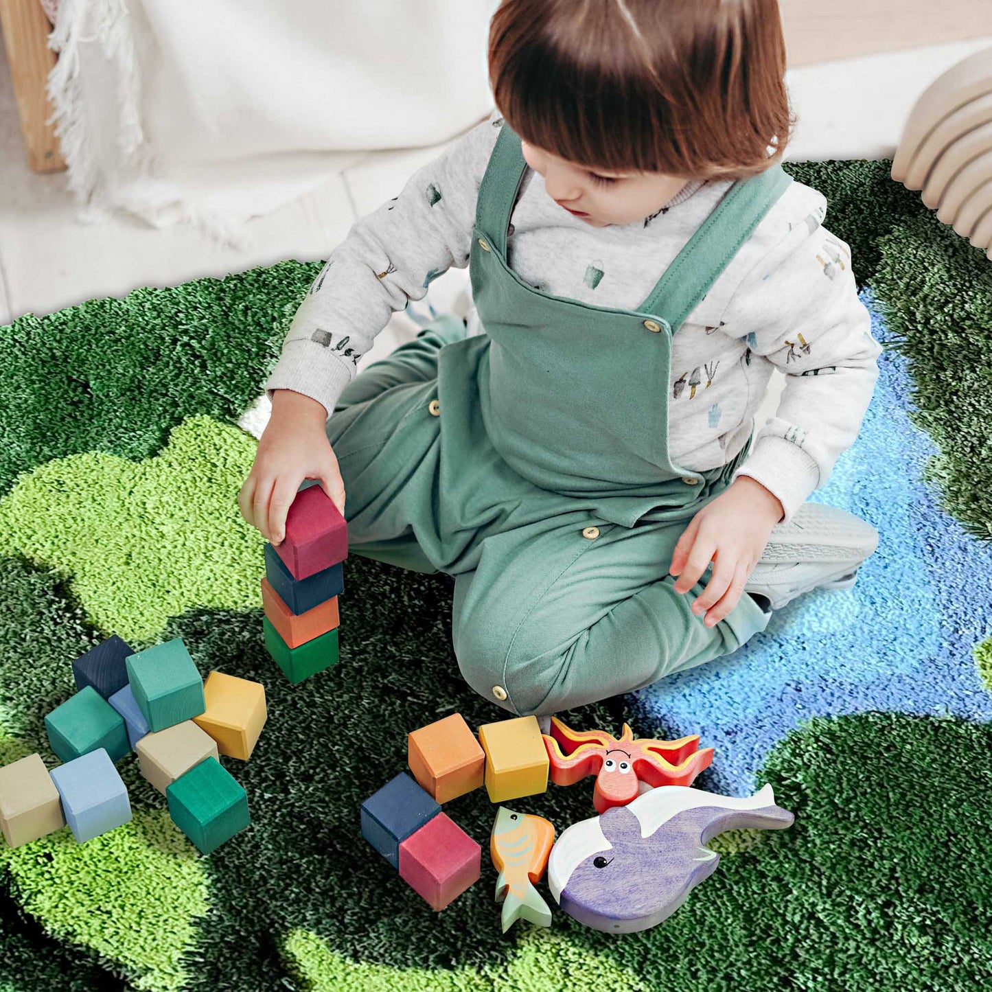 Luxury Moss Rug 3d Tufted Tropical Kids play mat,moss rug,bath mat cut –  THRILRUG