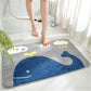 Whale bath mat colorful cute bathroom decor