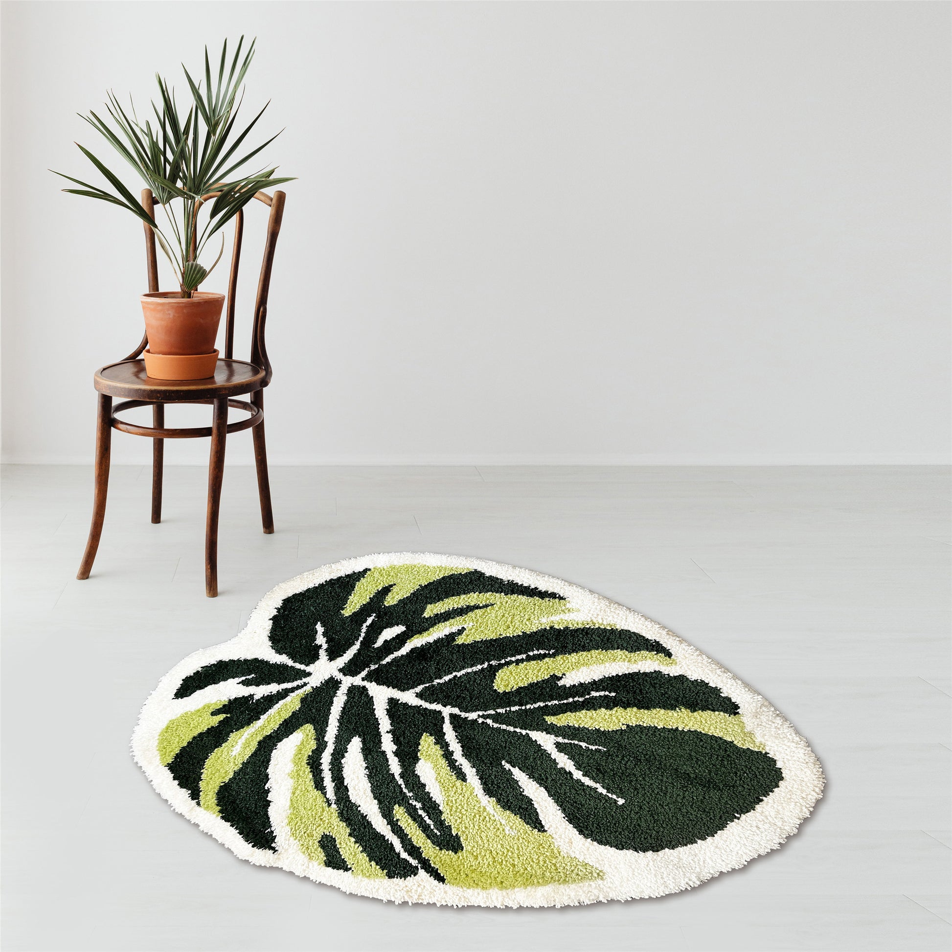 monstera bath mat Monstera-leaf shape bath mat colorful cute bathroom decor