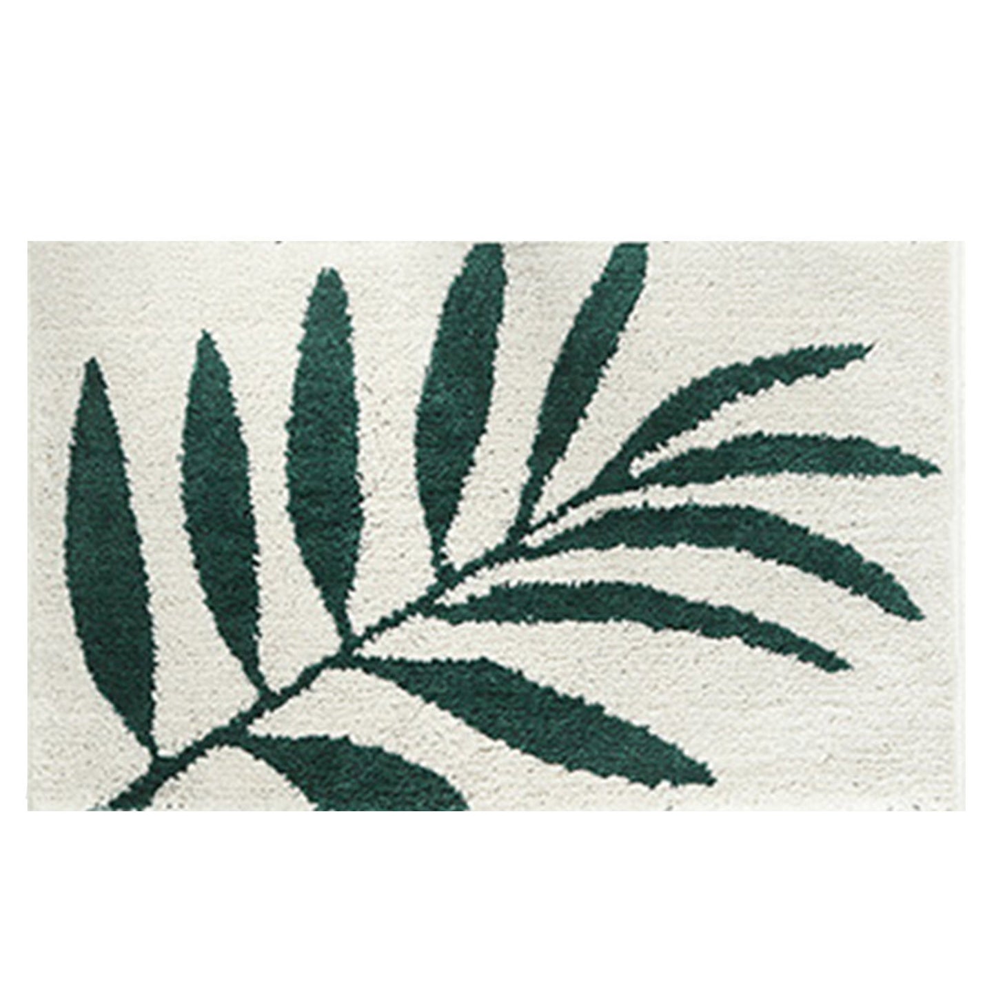 Tropical leaves bath mat colorful cute bathroom decor