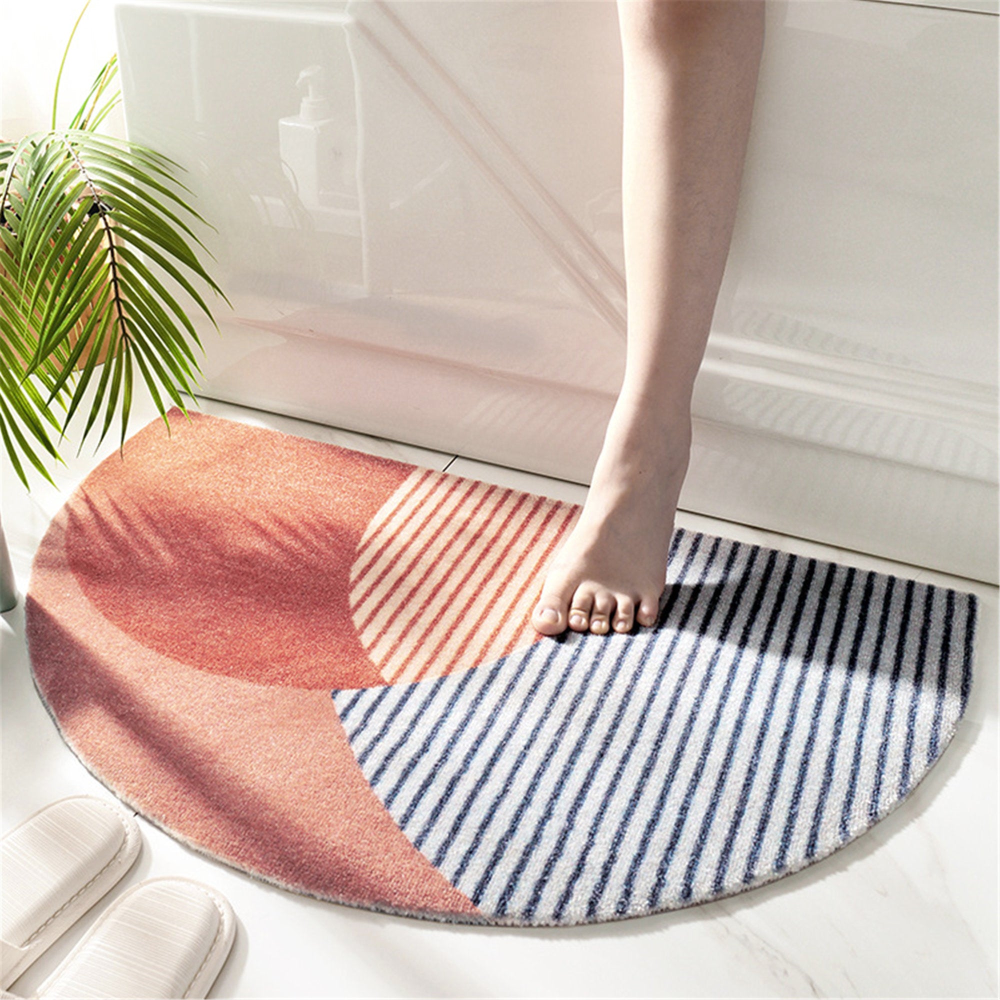 Semicircle Entrance Door Mat half Round Bath Mat Indoor Rug – THRILRUG