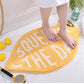 Peach bath mat colorful cute decor bathroom rug