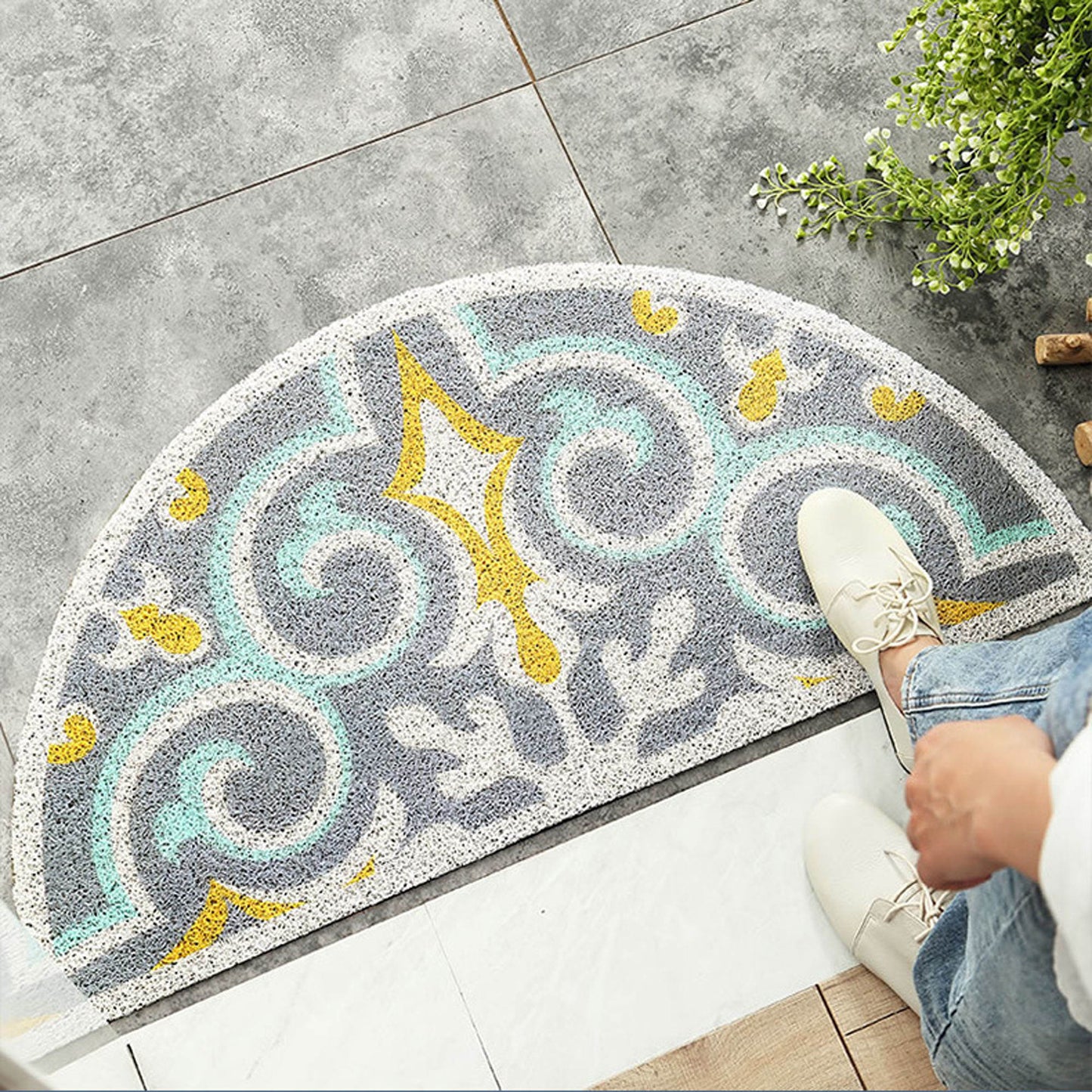 Rainbow PVC Outdoor mat,Welcome Mats for Front Door
