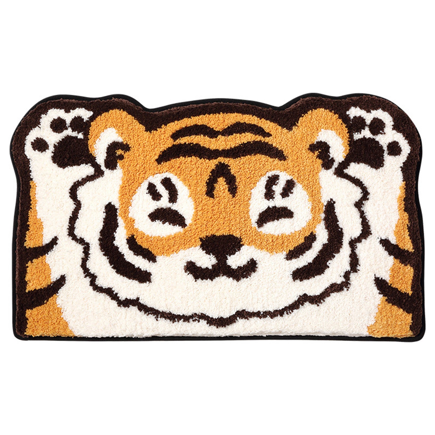 Tiger bath mat colorful cute bathroom decor