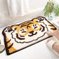 Tiger bath mat colorful cute bathroom decor