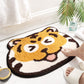 Tiger bath mat colorful cute bathroom decor