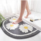 Half round daizy flower bath mat colorful cute bathroom decor