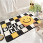 Checkerboard bath mat colorful cute bathroom decor