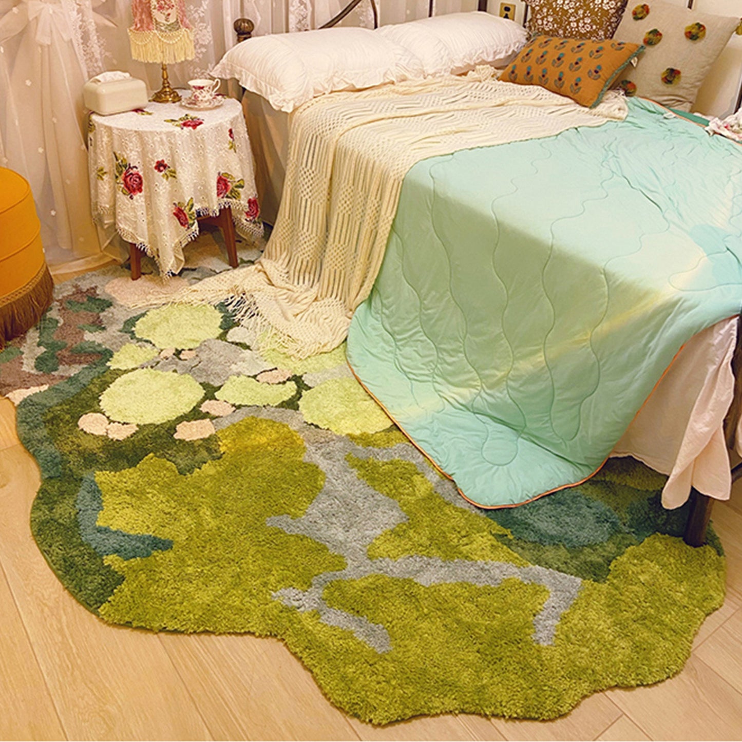 Moss Rug 3d tufted tropical runner kids play mat,moss rug,bath mat cute bathroom decor