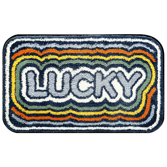 Lucky bath mat colorful cute bathroom decor