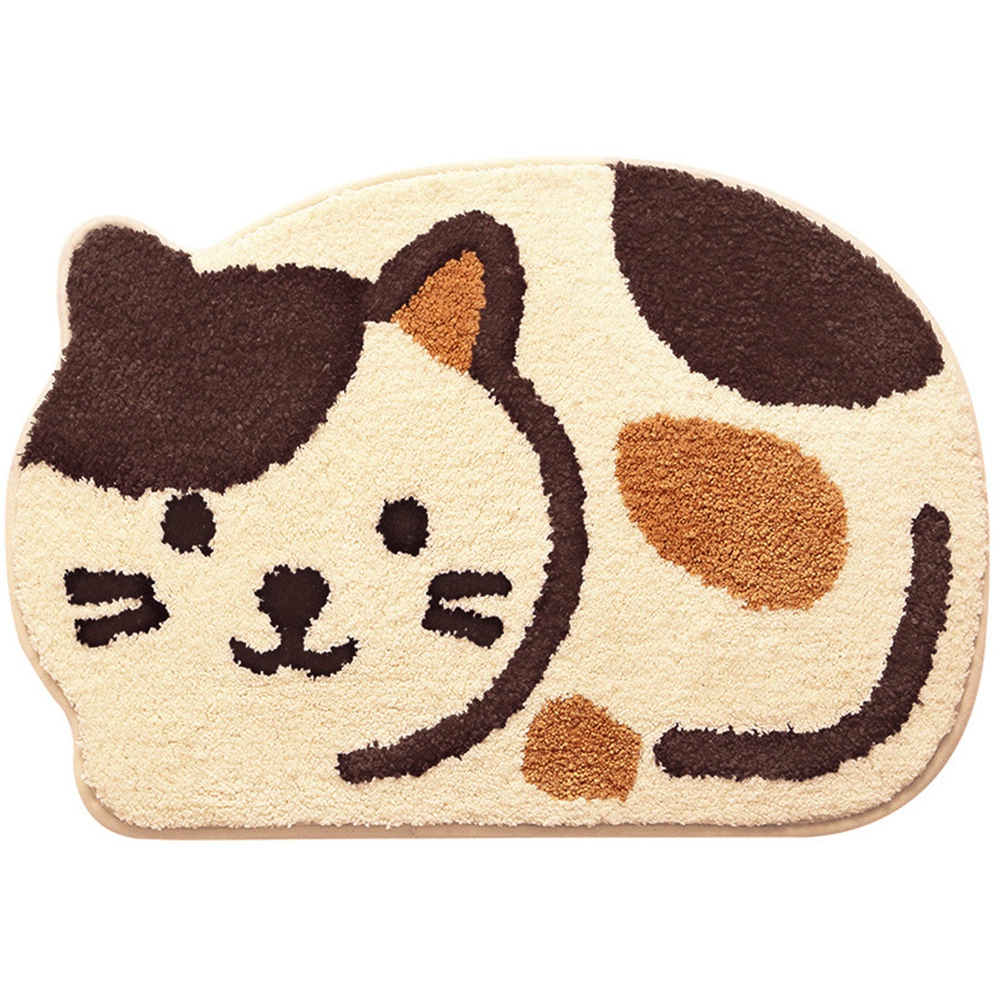 Cat bath mat colorful cute bathroom decor