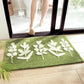 Tropical leaves bath mat colorful cute bathroom decor