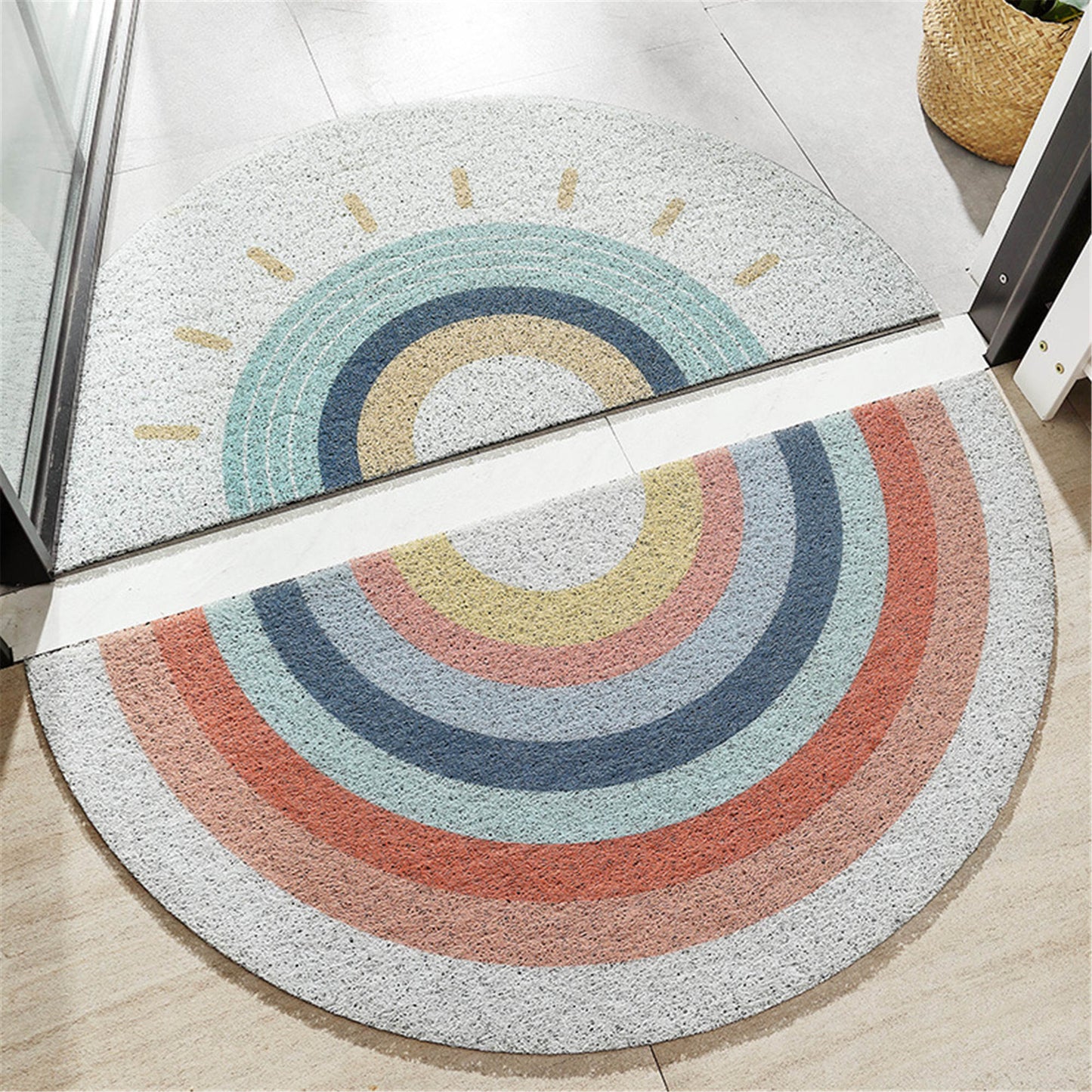 Rainbow PVC Outdoor mat,Welcome Mats for Front Door