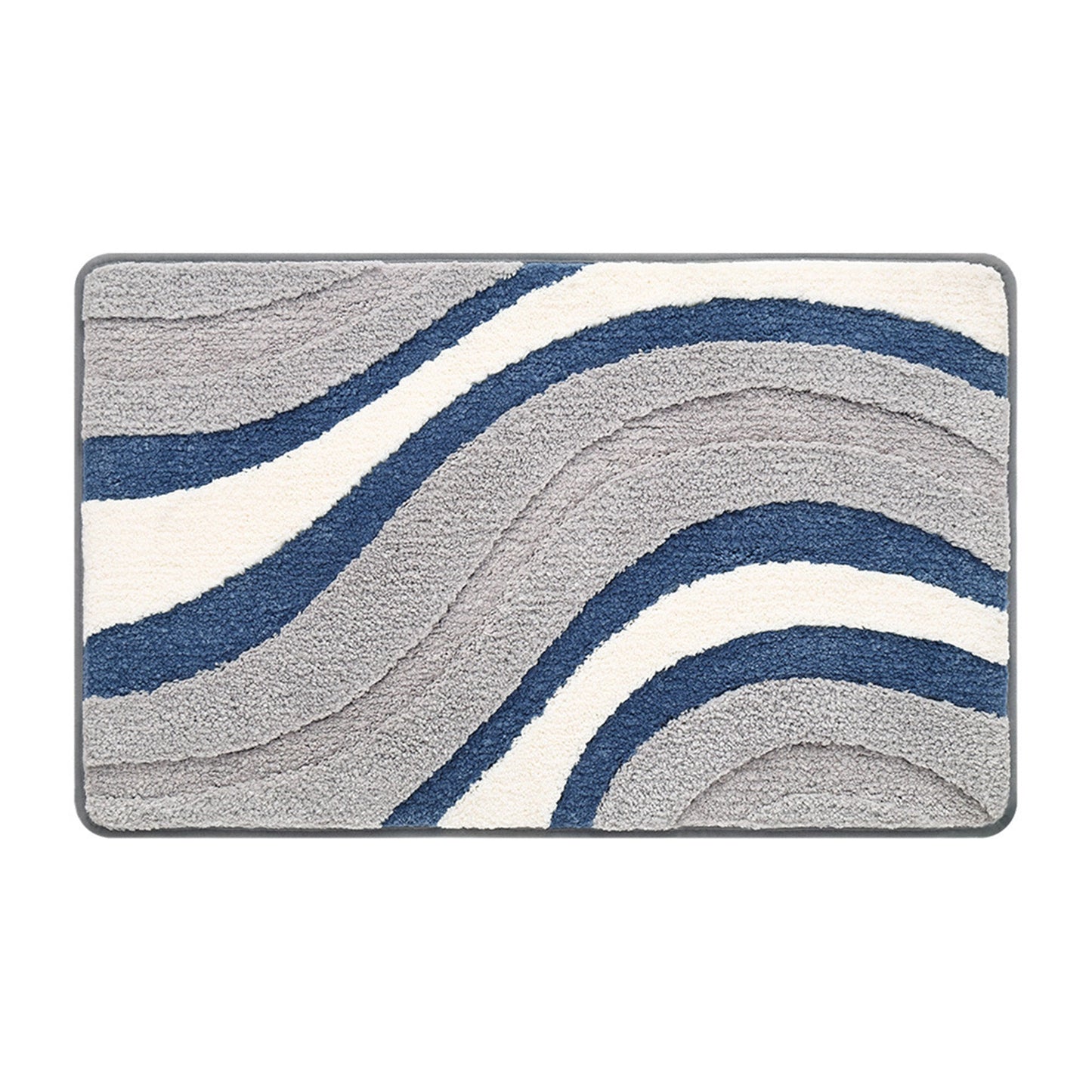 Wave bath mat colorful cute bathroom decor