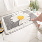 Daisy flower bath mat colorful cute bathroom decor